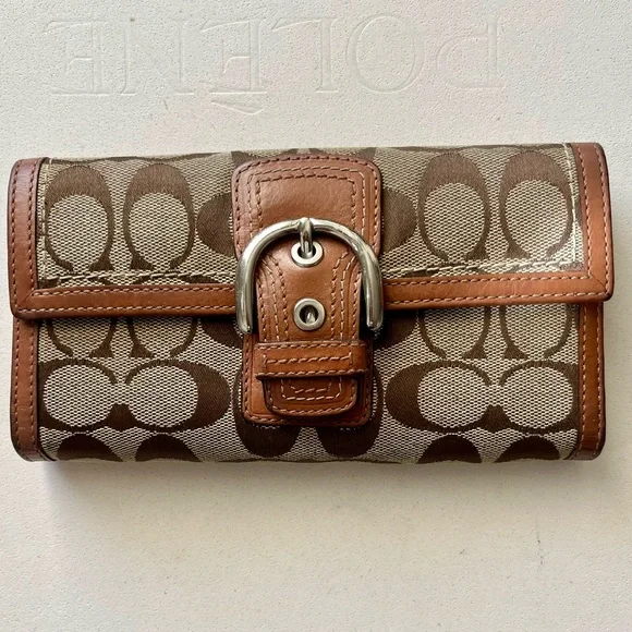 Y2K Coach Brown and Tan Signature Wallet - Picture 15 of 15